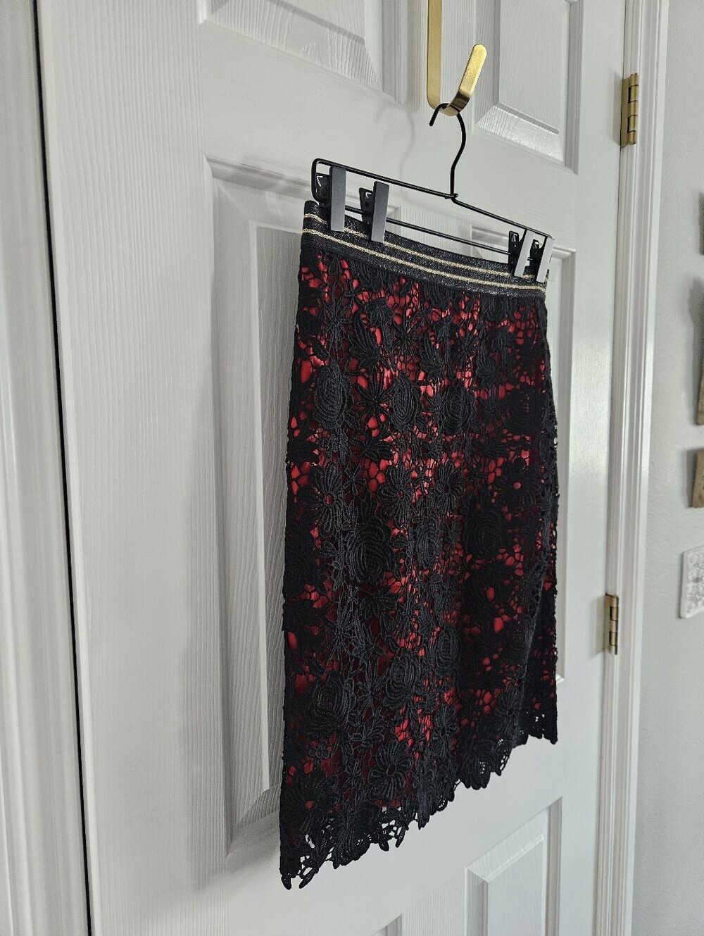 NWOT RSVP By Talbots Petite Crochet Lace Sheath Midi Pencil Skirt - Picture 6 of 11